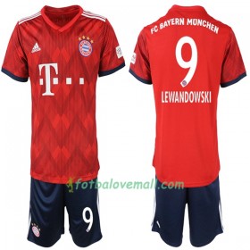 Levné FC Bayern Mnichov Lewandowski 9 Dětské Domácí Fotbalové dresy 2018/19 Krátký Rukáv